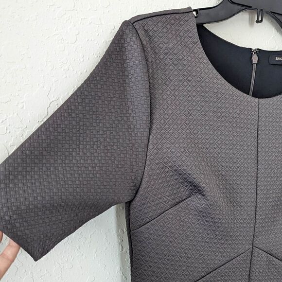 NWT Banana Republic Dress Women's Fit & Flare Midi Gray Brand New Dark Academia - Picture 3 of 10